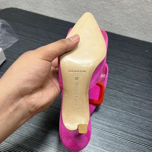 NWOT Manolo Blahnik Maysalebi Pointed-Toe Slip-On Mules EU 37 US 6 - Picture 5 of 6